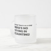 Boekhoudkundig geen drooggeld matglas koffiemok (Voorkant links)