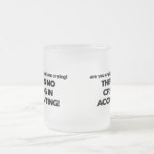 Boekhoudkundig geen drooggeld matglas koffiemok (Center)