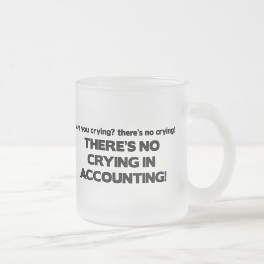 Boekhoudkundig geen drooggeld matglas koffiemok (Rechts)