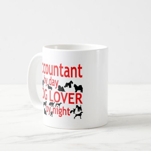 boekhoudkundig Hondenliefhebber Koffiemok (Voorkant links)