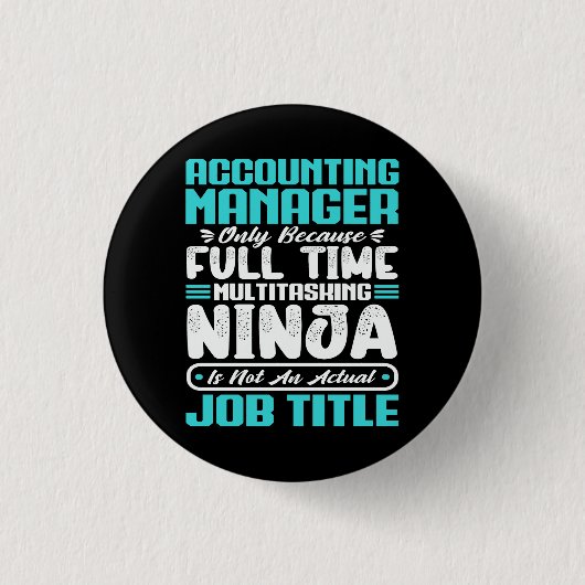 Boekhoudkundig manager Functietitel Professionele Ronde Button 3,2 Cm (Voorkant)