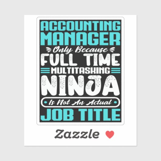 Boekhoudkundig manager Functietitel Professionele  Sticker (Vel)