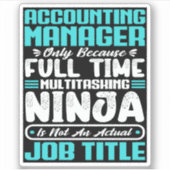 Boekhoudkundig manager Functietitel Professionele  Sticker (Voorkant)