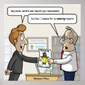 Boekhoudkundig Rangrapport Punny Poster (Voorkant)