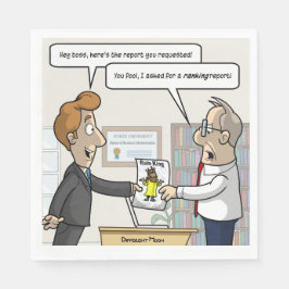 Boekhoudkundig Ranking Report Punny Party Napkins Servet