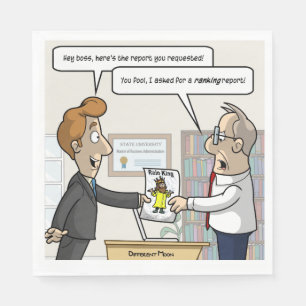 Boekhoudkundig Ranking Report Punny Party Napkins Servet
