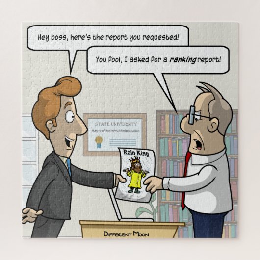 Boekhoudkundig rapport Punny Jigzaag Puzzle Legpuzzel (Verticaal)