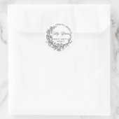 Boekhoudkundig sticker, boekplaatje, stempel Aange Ronde Sticker (Tas)