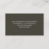 Boekhoudkundig Visitekaartje - $$ (Achterkant)