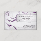  boekhoudkundig Visitekaartje (Achterkant)