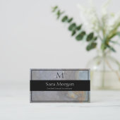 Boekhoudkundig Visitekaartje - Classy Monogram Tex (Staand voorkant)