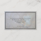 Boekhoudkundig Visitekaartje - Classy Monogram Tex (Achterkant)