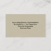 Boekhoudkundig Visitekaartje - Spotlight (Achterkant)