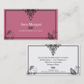 Boekhoudkundig Visitekaartje - zwart-wit elegant (Voorkant / Achterkant)