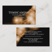 Boekhoudkundig Visitekaartje - Zwarte en Gold Squa (Voorkant / Achterkant)