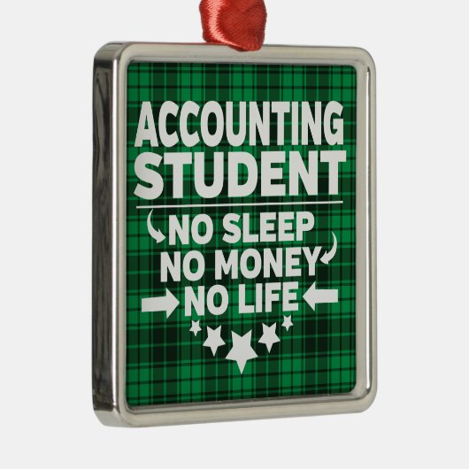 Boekhoudkundige academie Studenten Groene spelprog Metalen Ornament (Rechts)