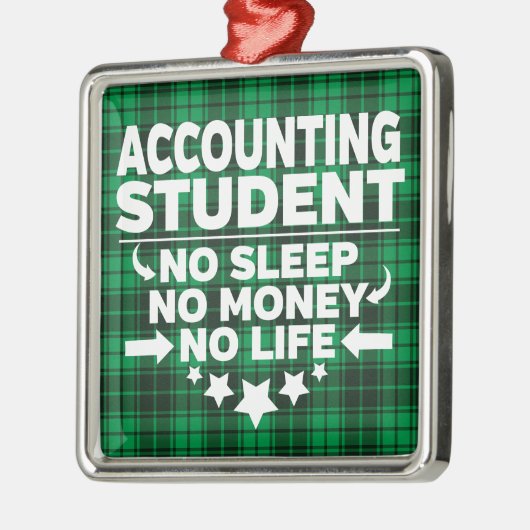 Boekhoudkundige academie Studenten Groene spelprog Metalen Ornament (Links)