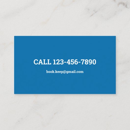 Boekhoudkundige accountant QR-code Visitekaartje (Achterkant)