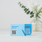 Boekhoudkundige accountant QR-code Visitekaartje (Staand voorkant)