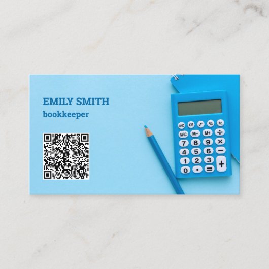 Boekhoudkundige accountant QR-code Visitekaartje (Voorkant)