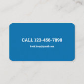 Boekhoudkundige accountant visitekaartje (Achterkant)