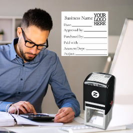 Boekhoudkundige AP Goedkeuring van de verwerking v Zelfinktende Stempel