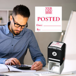 Boekhoudkundige boekhandelstransactie geposte zelf zelfinktende stempel