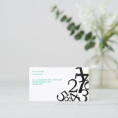 Boekhoudkundige boekhouding Willekeurige nummers Visitekaartje (Staand voorkant)