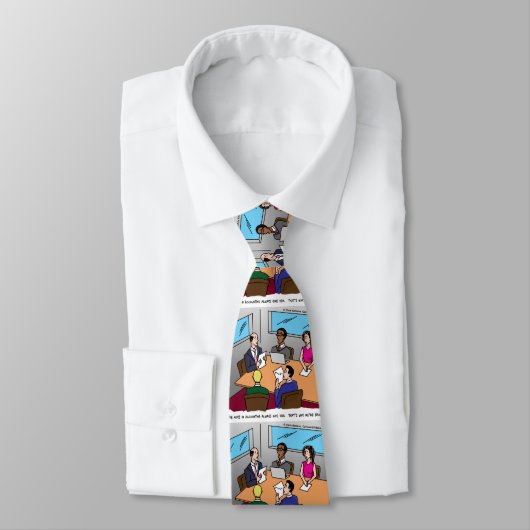 Boekhoudkundige Cartoon Necktie Stropdas (Gebonden)