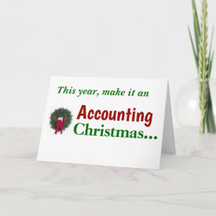 Boekhoudkundige Christmas Accountant Kaart Joke Pu