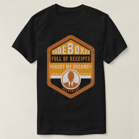 Boekhoudkundige controle geldboete t-shirt (Design voorkant)