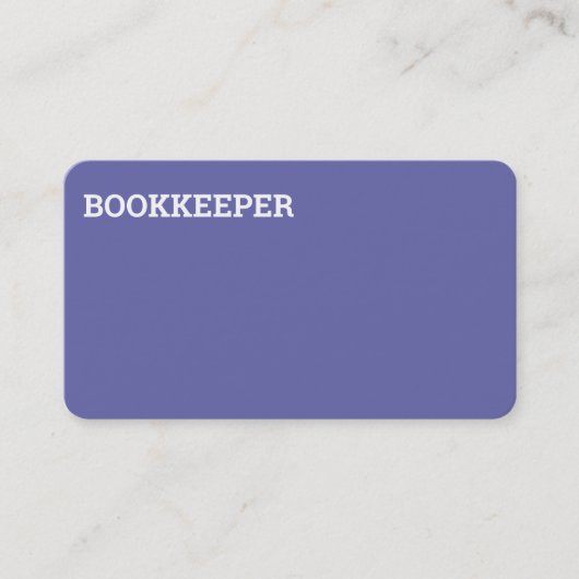 Boekhoudkundige controleur visitekaartje (Voorkant)