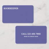 Boekhoudkundige controleur visitekaartje (Voorkant / Achterkant)