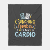 Boekhoudkundige Cruning Number is mijn hart Fleece Deken (Voorkant)