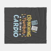 Boekhoudkundige Cruning Number is mijn hart Fleece Deken (Voorkant (Horizontaal))