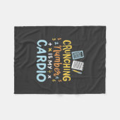 Boekhoudkundige Cruning Number is mijn hart Fleece Deken (Voorkant (Horizontaal))