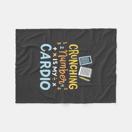 Boekhoudkundige Cruning Number is mijn hart Fleece Deken (Voorkant (Horizontaal))