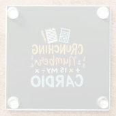 Boekhoudkundige Cruning Number is mijn hart Glazen Onderzetter (Achterkant)