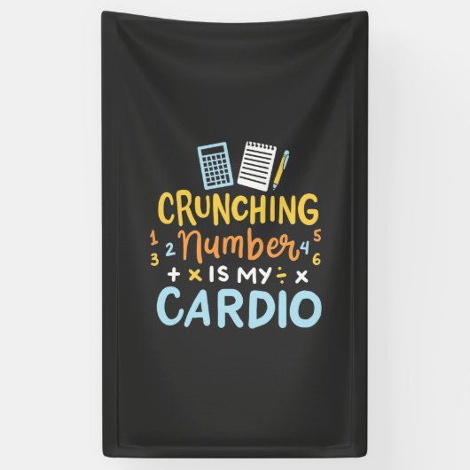 Boekhoudkundige Cruning Number is mijn hart Spandoek (Verticaal)