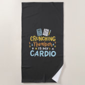 Boekhoudkundige Cruning Number is mijn hart Strandlaken (Voorkant)