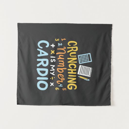 Boekhoudkundige Cruning Number is mijn hart Wandkleed (Voorkant (horizontaal))