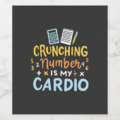 Boekhoudkundige Cruning Number is mijn hart Wijn Etiket (Enkel label)