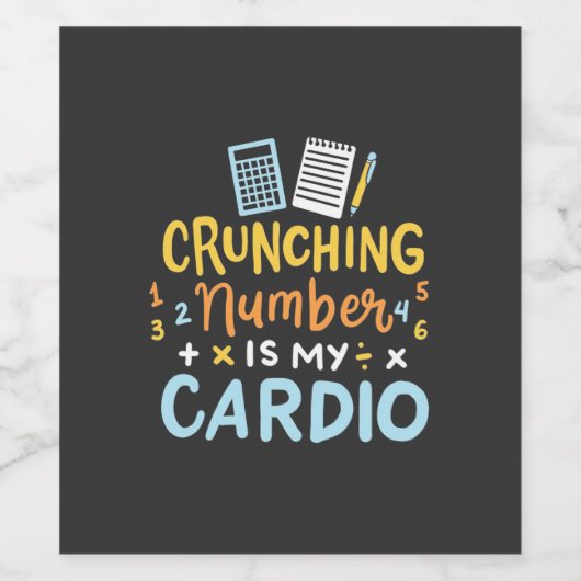 Boekhoudkundige Cruning Number is mijn hart Wijn Etiket (Enkel label)