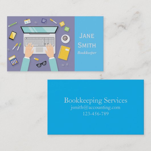 Boekhoudkundige diensten visitekaartje (Voorkant / Achterkant)