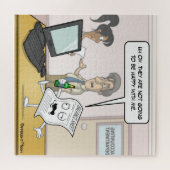 Boekhoudkundige Drink balans Punny Jigzaag Puzzle Legpuzzel (Horizontaal)