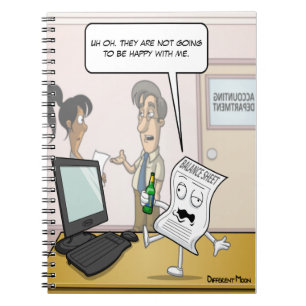 Boekhoudkundige Drink balans Punny Notebook Notitieboek