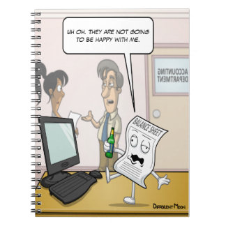 Boekhoudkundige Drink balans Punny Notebook Notitieboek