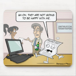 Boekhoudkundige Drink Muismat Punny