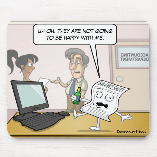 Boekhoudkundige Drink Muismat Punny (Voorkant)