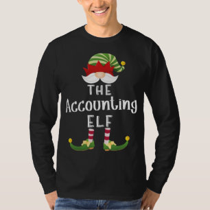 Boekhoudkundige Elf Kerstmis Funny Pajama Partij T-shirt